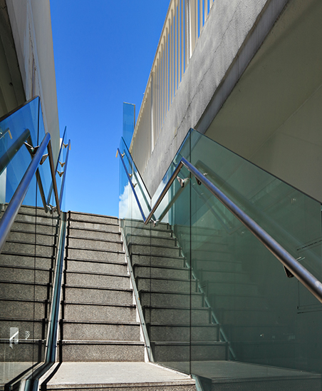 Commercial Glass Fence Installation